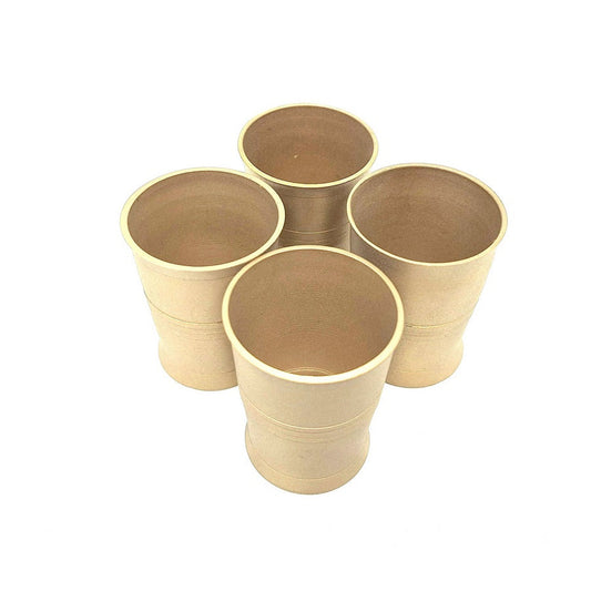 4 db-os vodkás pohárkészlet - sárgaréz, matt