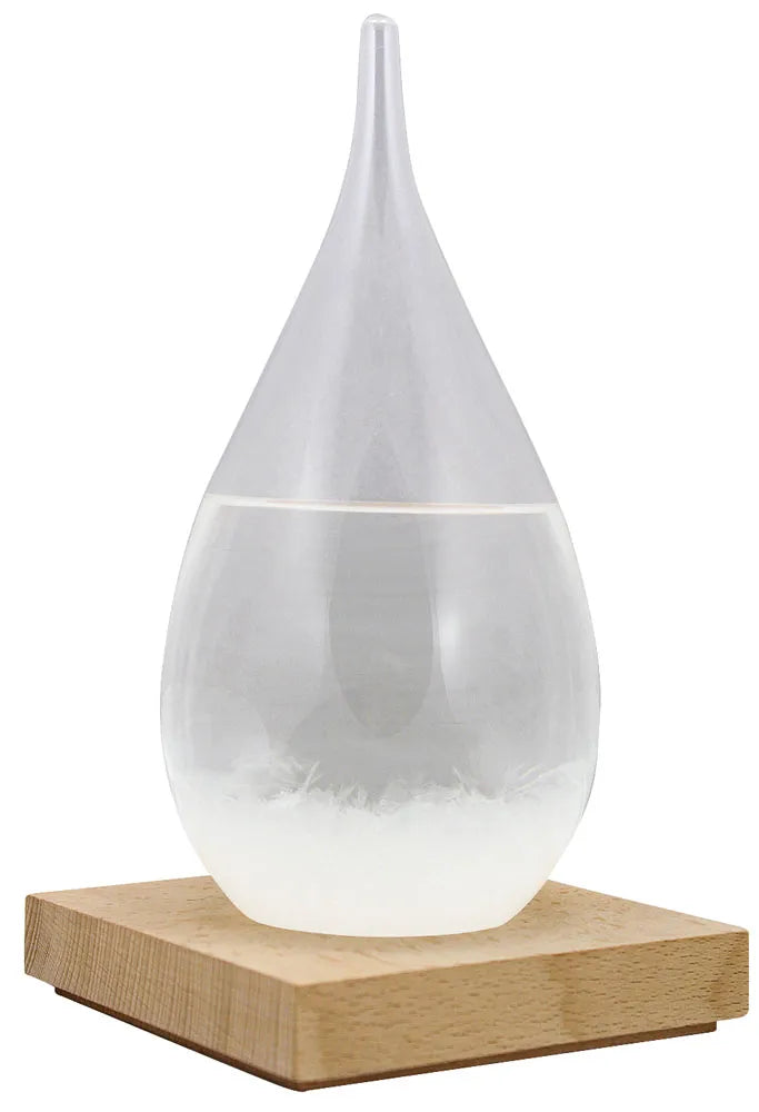 Viharüveg csepp alakban, fa talppal, M: 21cm, Ø: 9,5cm