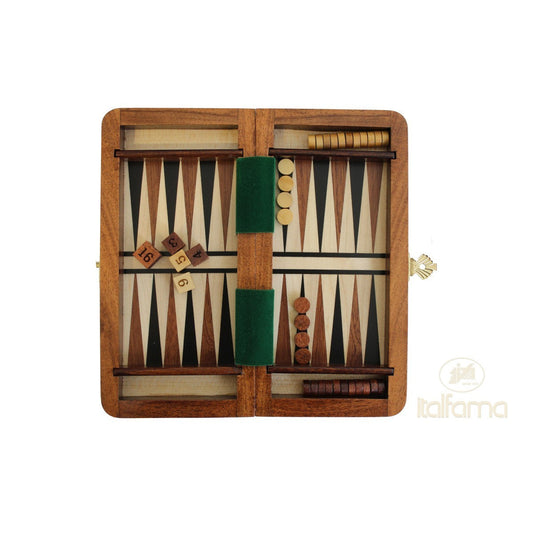 Prémium minőségű összecsukható mágneses multigame készlet (sakk + dáma + backgammon), 19x19 cm