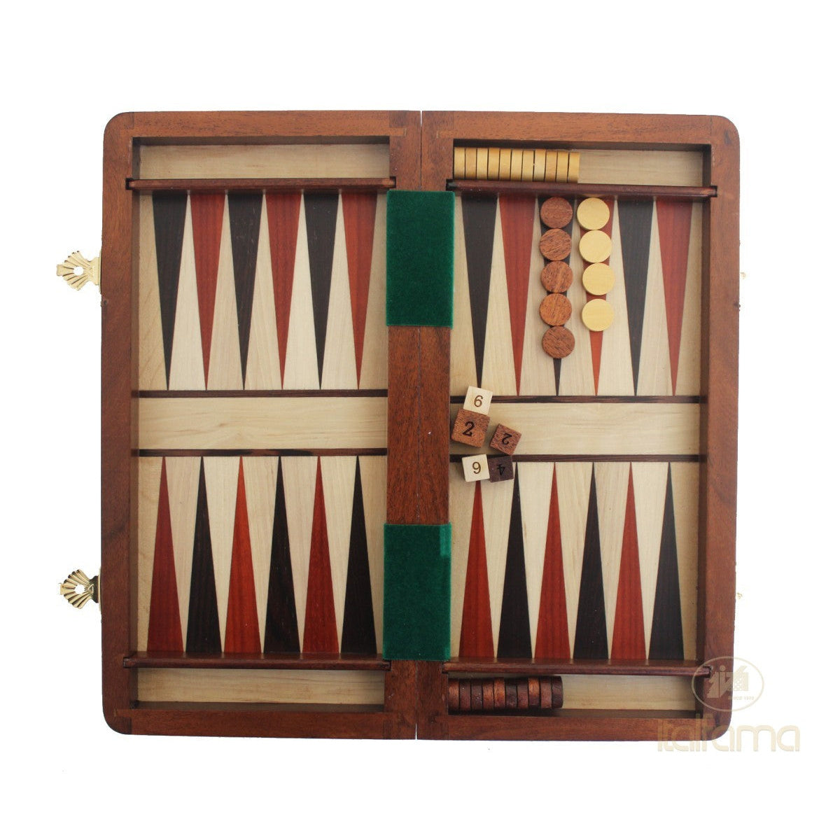 Prémium minőségű összecsukható mágneses multigame készlet (sakk + dáma + backgammon), 25x25 cm