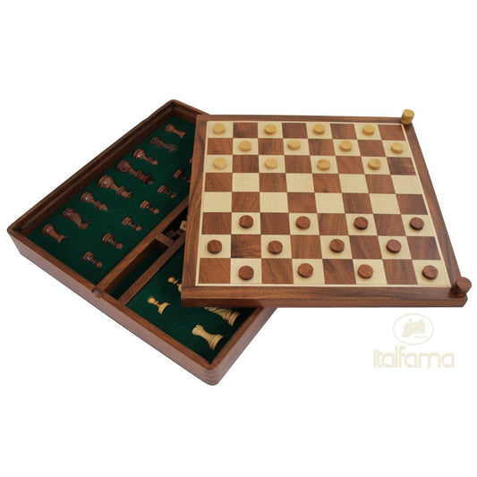 Mágneses multigame készlet (sakk + dáma + backgammon), 37x37 cm