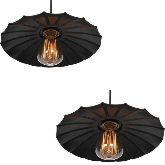 Retro stílusú fém hullámos vintage mennyezeti függőlámpa