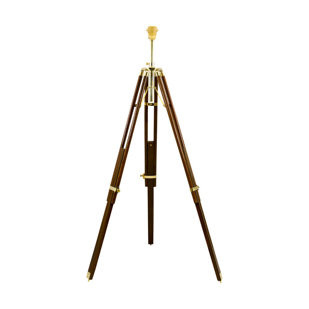 Állólámpa, fa/réz, elektromos 230v, e14/27, m: 91/147cm, 42/72cm
