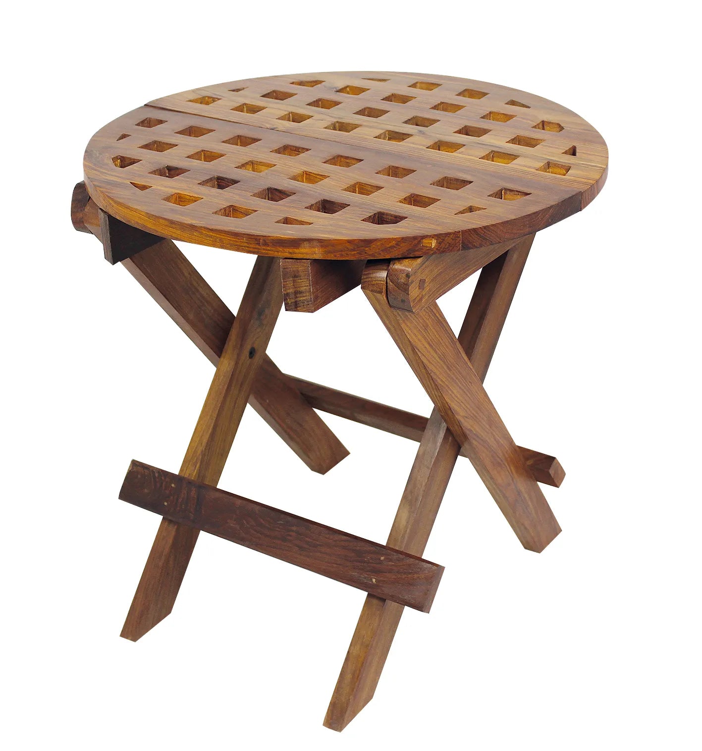 Összecsukható asztal, fa, m: 49cm, ø: 50cm
