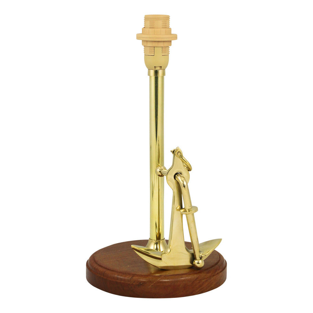Lámpa - Horgony, réz/fa, elektromos 230v, E14, m: 28,5cm, ø: 15cm