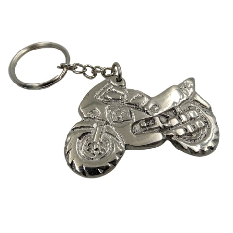 Motoros fém kulcstartó