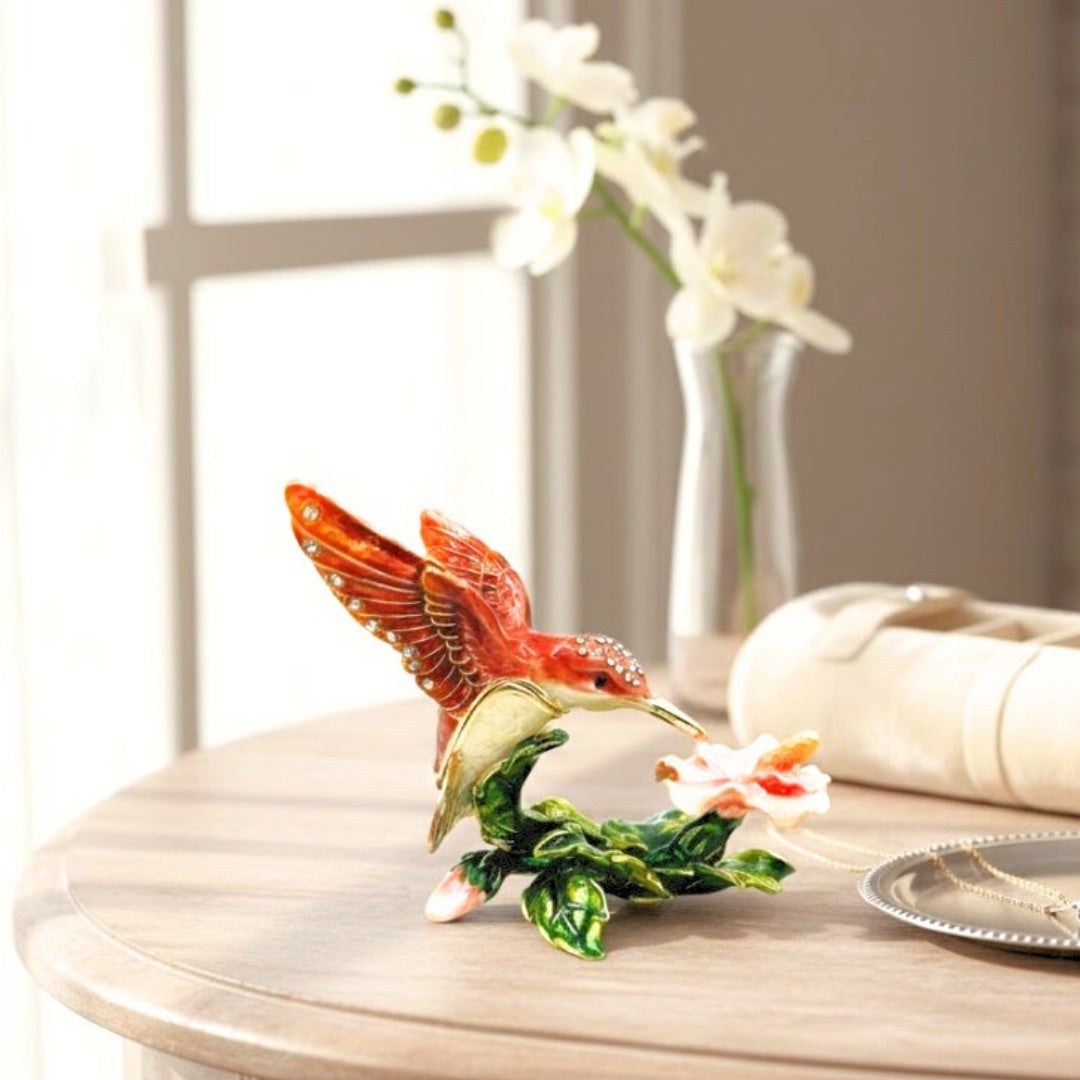 Exkluzív díszdobozos ékszerdoboz kristályokkal díszítve – Kolibri