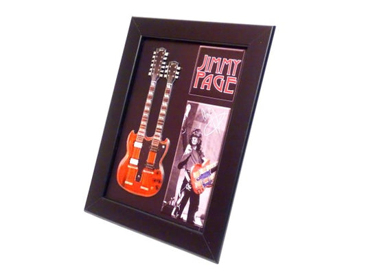 Jimmy Page duplanyakú mini gitár keretben