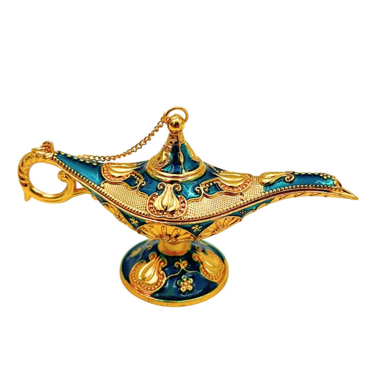 Díszes Aladdin lámpa – Fém – Sötétkék és arany