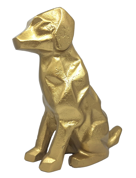 Arany Dísz Figura Kutya