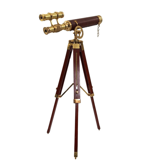 Nagy, sárgaréz távcső állványon - Maximális magasság 57 cm
