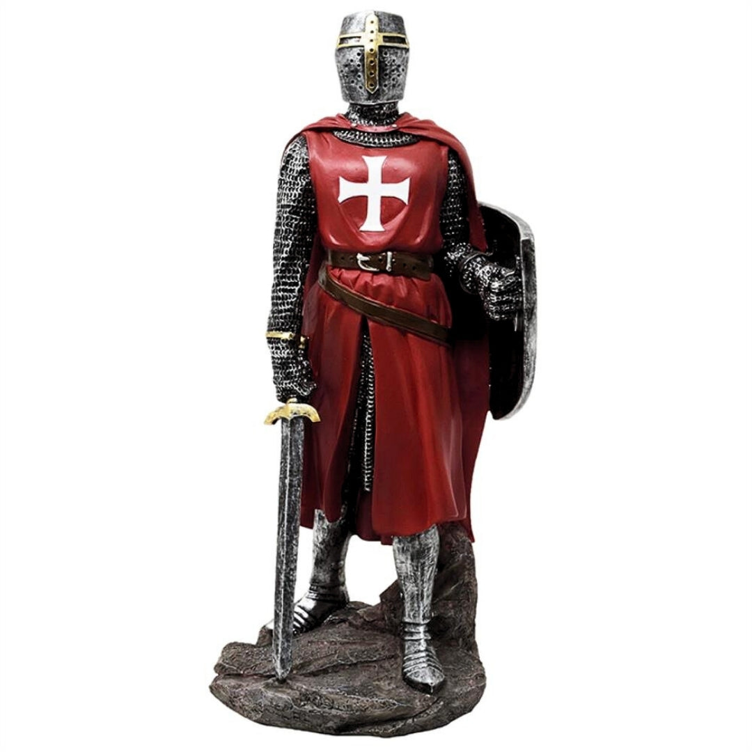 Keresztes lovag szobor - 30 cm magas, polyresin