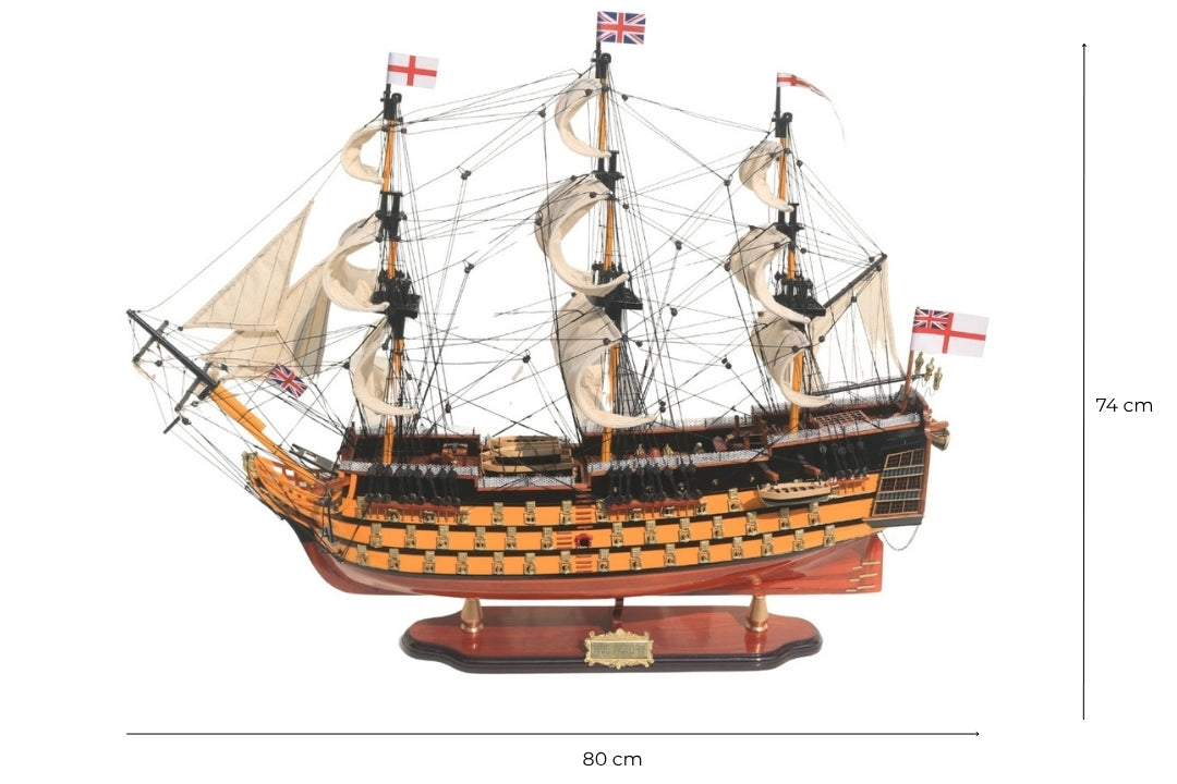 HMS Victory vitorláshajó modell - 80 cm