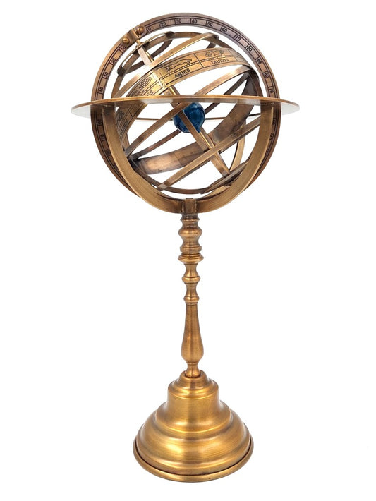 Sárgaréz asztrolábium (armilláris gömb), 39 cm