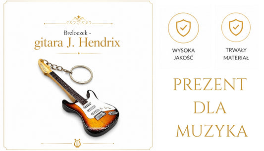 Kulcstartó - J. Hendrix gitár mahagóni