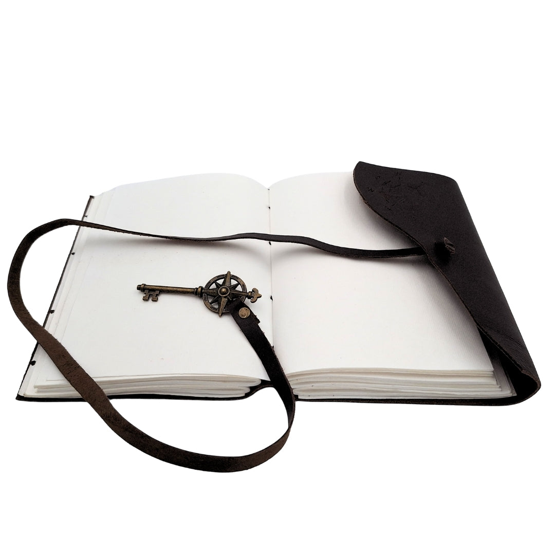 Bőr notesz Retro Szélrózsa 200 oldal - Ajándék tengerésznek