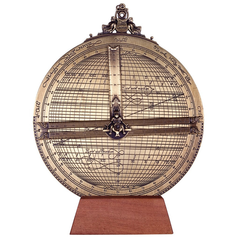 Nagy sárgaréz asztrolábium Rojas- átmérő 20 cm - reprodukció -