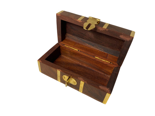 Réz betétes fa láda kicsi