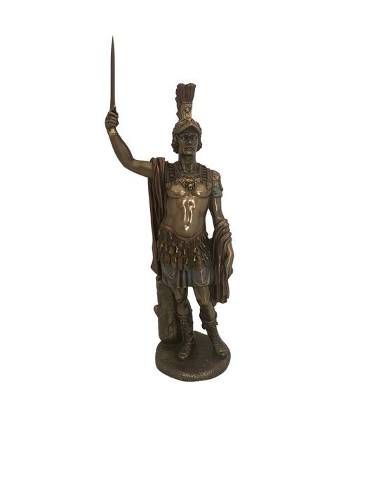 Római katona bronz bevonatú szobor