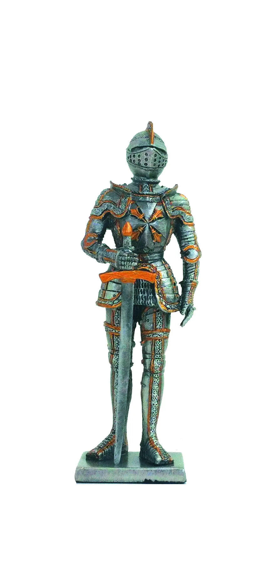 Páncélos lovag karddal ón szobor