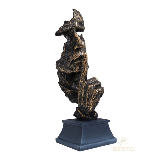 Csend bronz bevonatú szobor - MODIANO