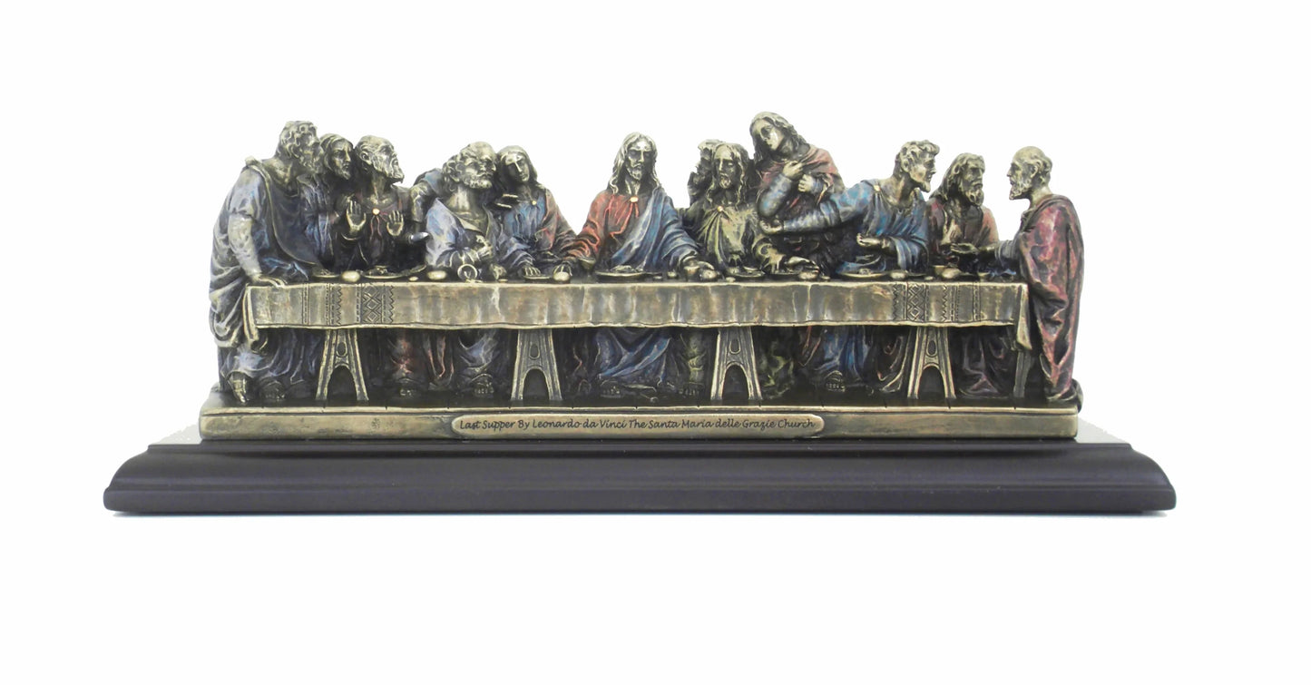 Leonardo da Vinci utolsó vacsora bronz bevonatú szobor