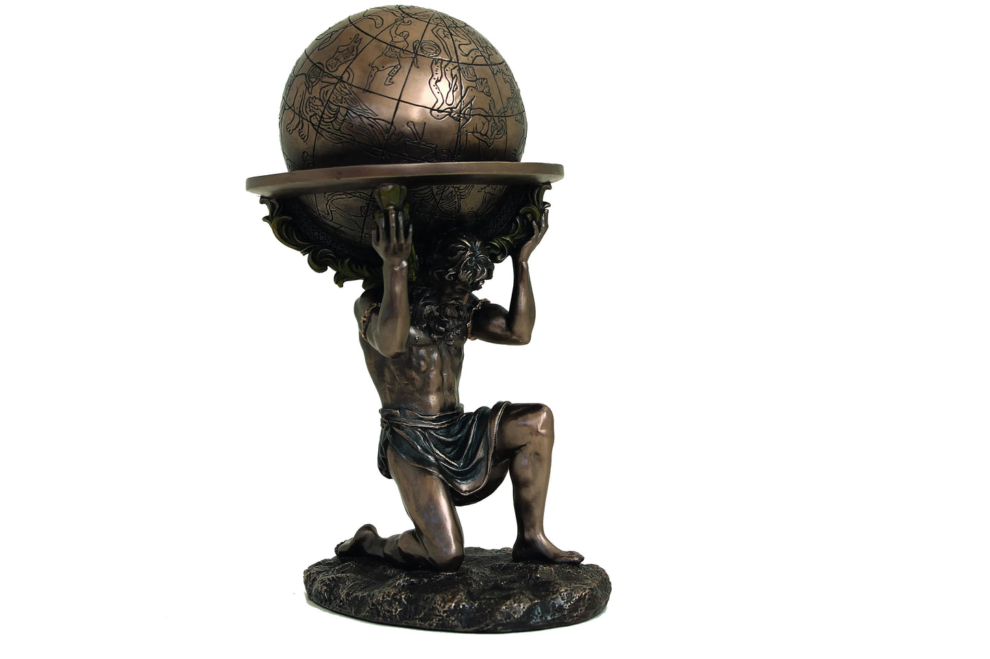 Atlasz bronz bevonatú szobor