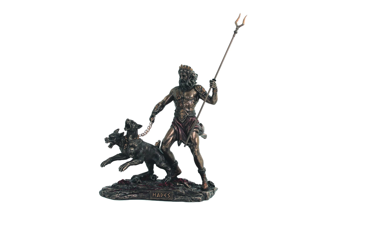 Hádész és Pluto az alvilág istene bronz bevonatú szobor