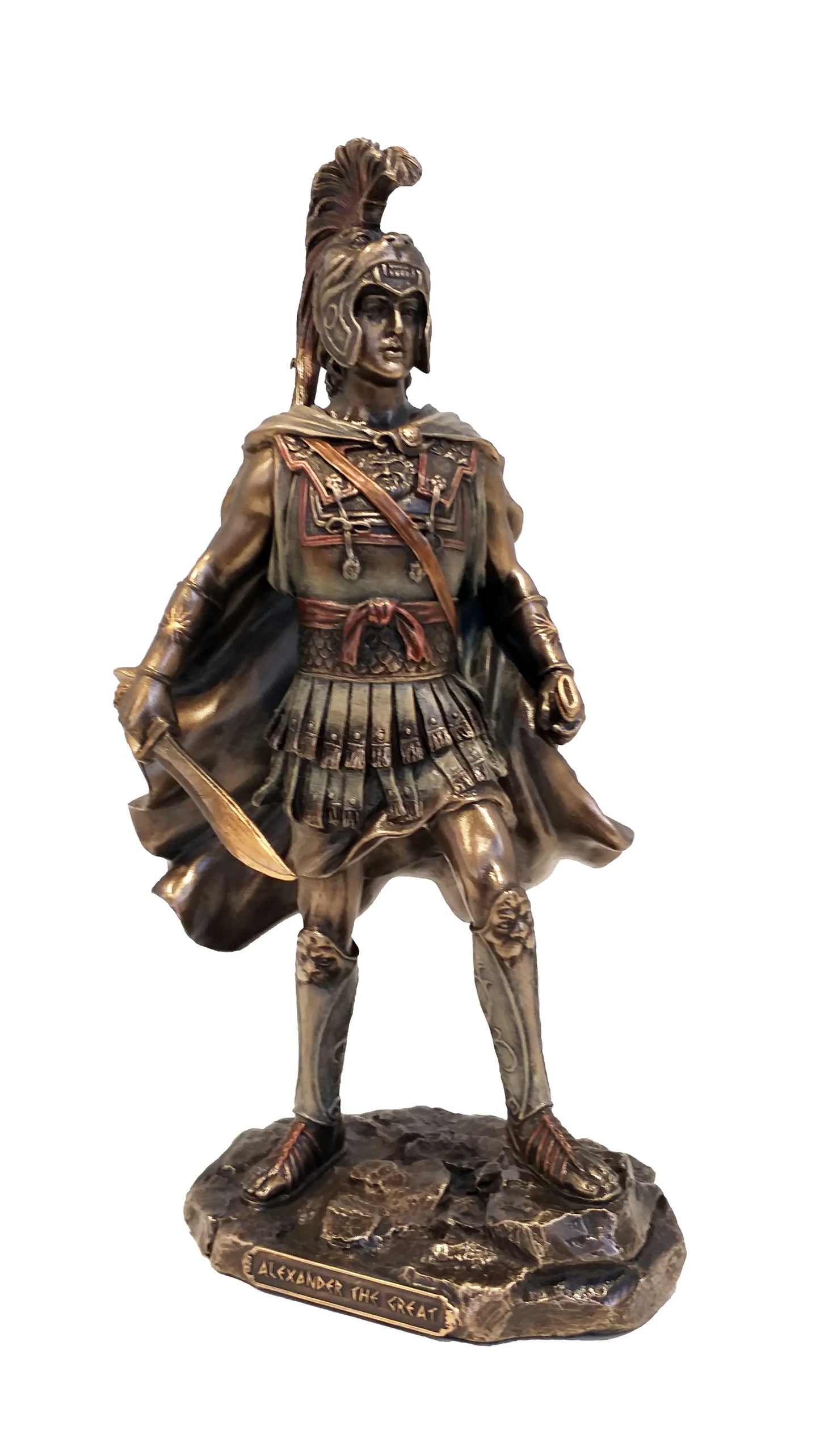 Nagy Sándor álló bronz bevonatú szobor