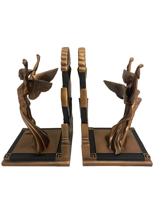 Art deco bronz bevonatú könyvtámasz