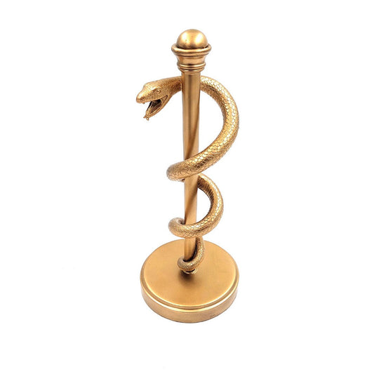 Aszklépiosz aranyszínű botja 30 cm – ajándék orvosnak – MC-9634G