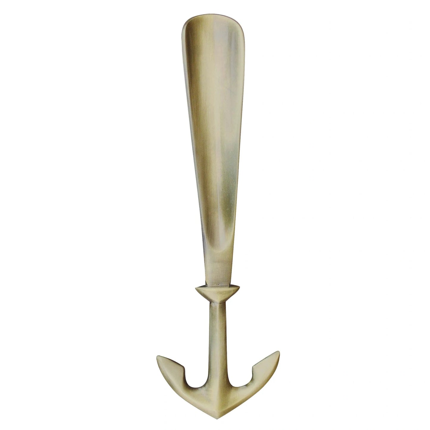Cipőkanál - Horgony, antik sárgaréz, 24,5 cm