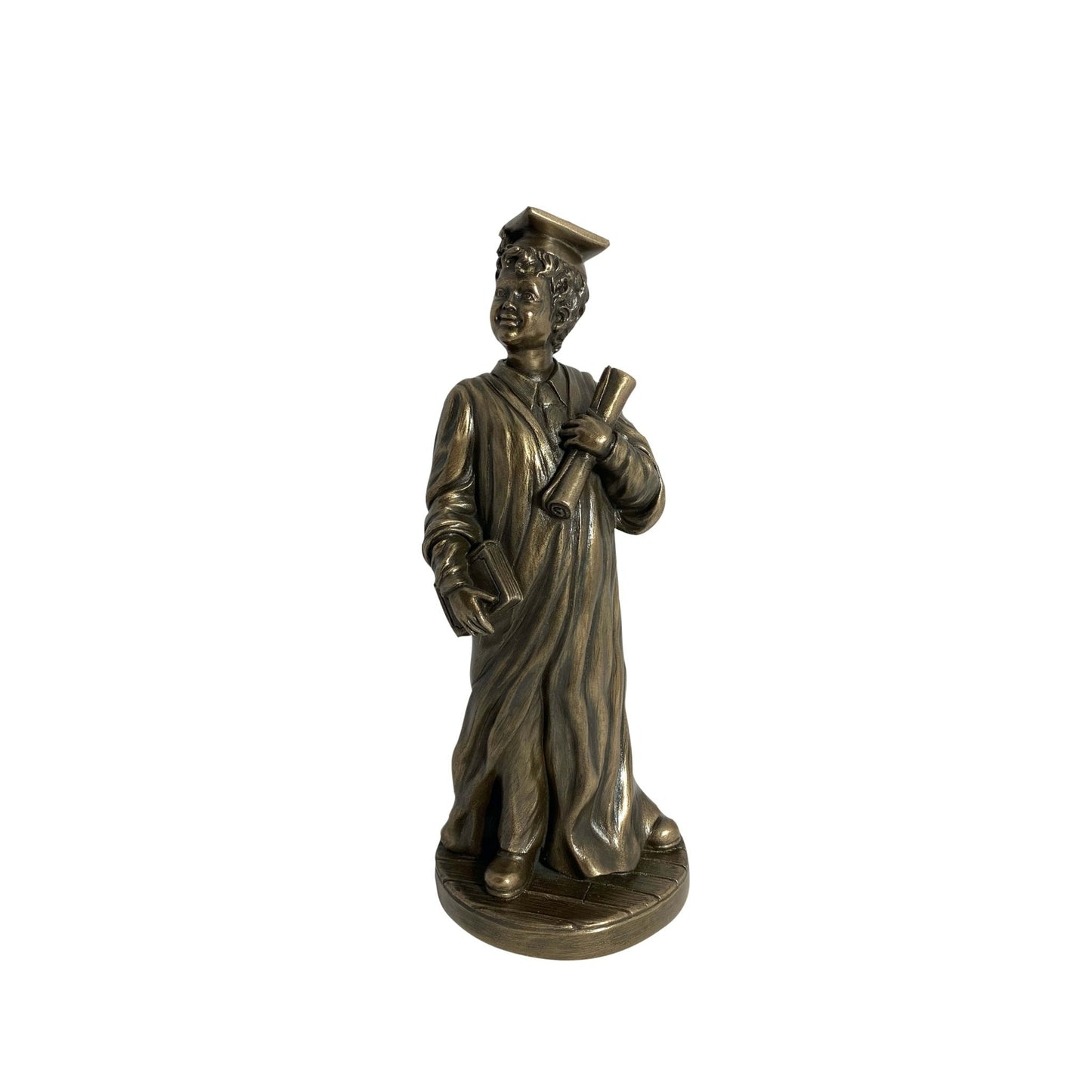 Diplomás fiú bronz bevonatú szobor - MODIANO