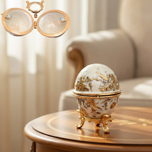 Ékszerdoboz Fabergé tojás - fém kristályokkal - MODIANO