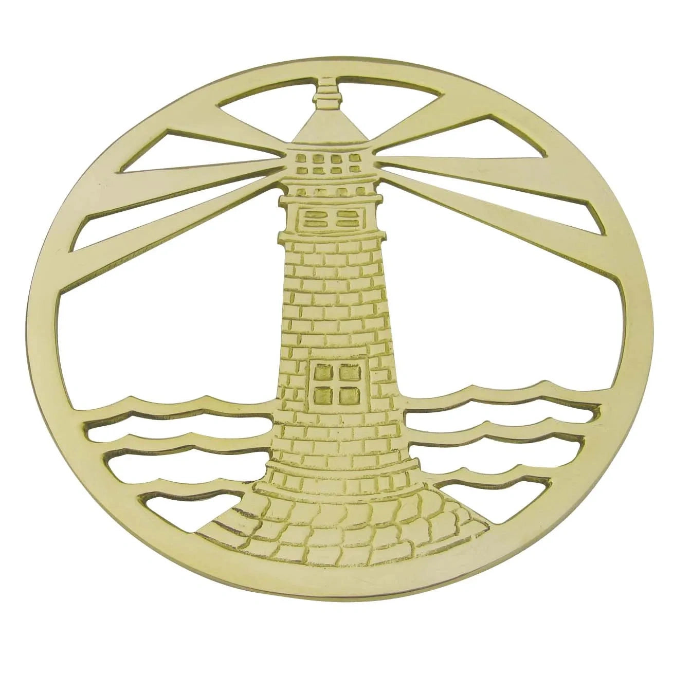 Fazékalátét - világítótorony, sárgaréz, Ø: 18 cm