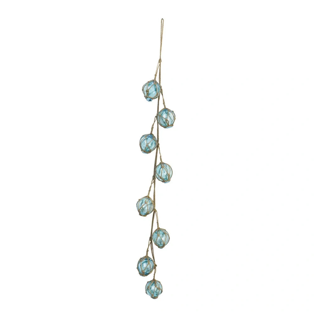 Halászüveg úszók, 8 db-os készlet, óceánkék, Ø: 5cm, h: 75cm
