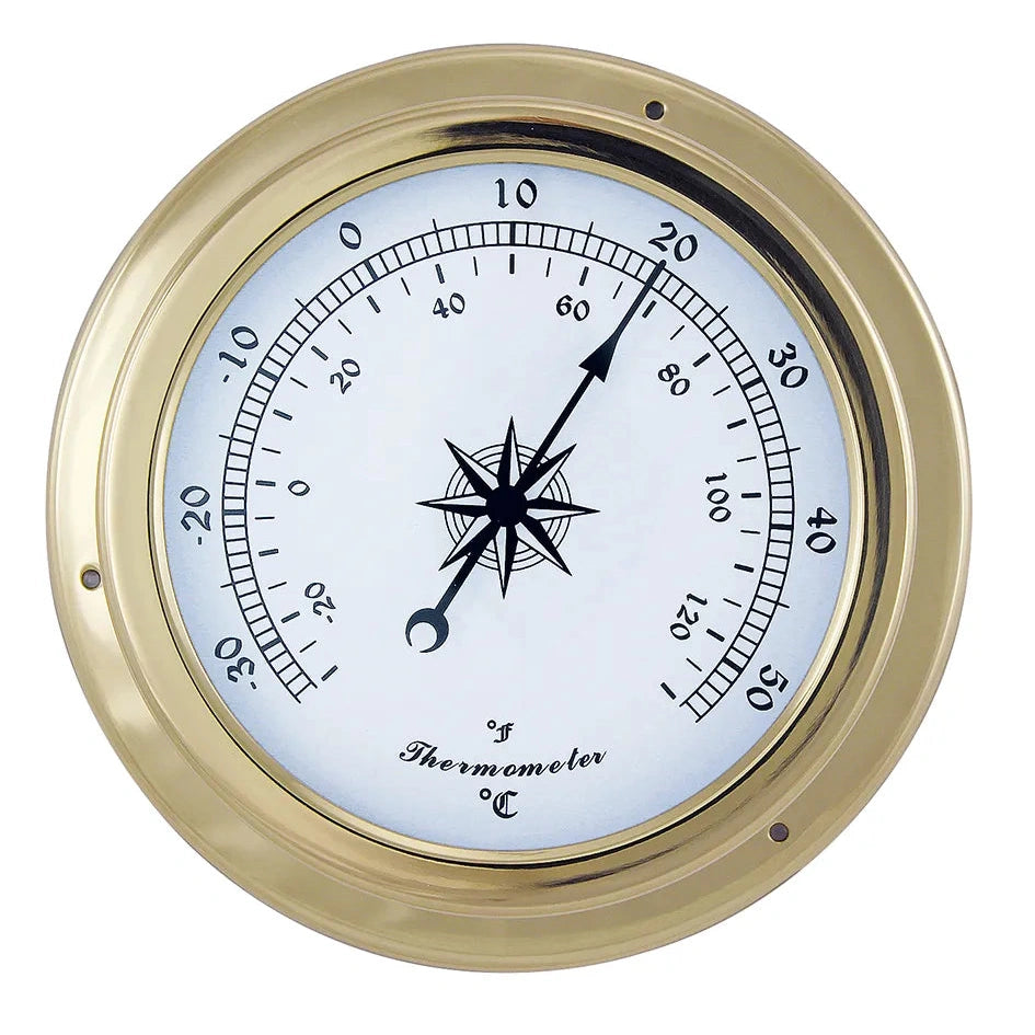 Hőmérő, réz, Ø: 14,5/10 cm, m: 4,2 cm