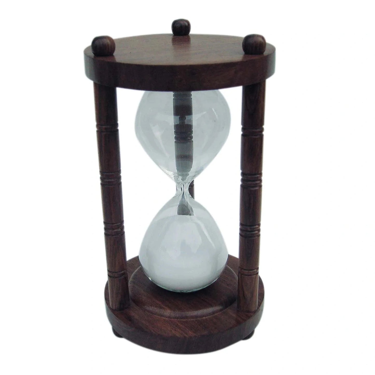 Homokóra, 3 oszlopos, fa, kb. 30 perc, m: 18 cm, Ø: 10 cm