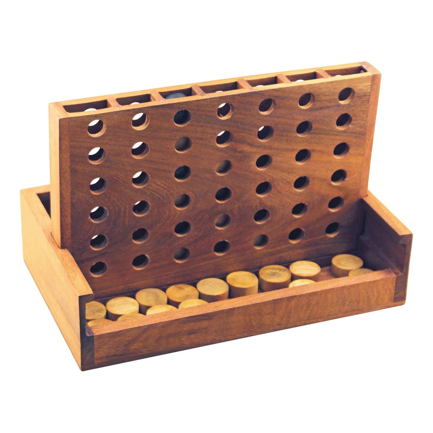 Játék - Connect Four, akácfa, 24x15x15.5cm