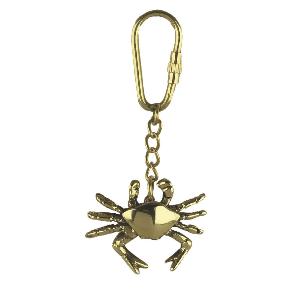 Kulcstartó - Rák, sárgaréz, 3,5/10cm