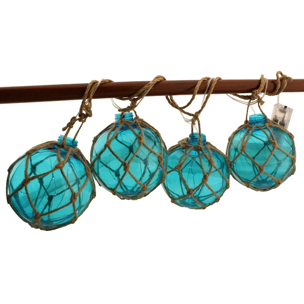 Led halászúszók, műanyag, óceánkék, Ø: 10 cm, h: 64 cm, elemmel működő