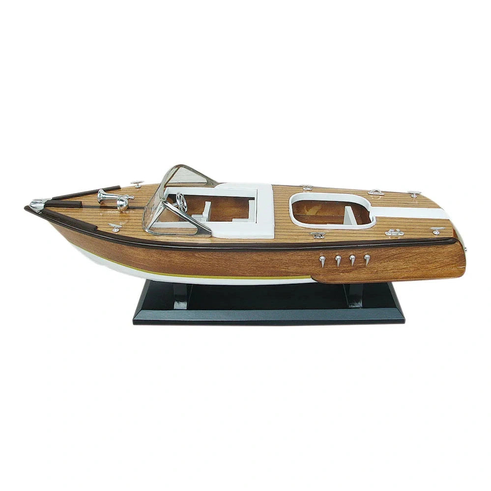 Olasz sporthajó, fa, h: 50 cm, m: 15 cm