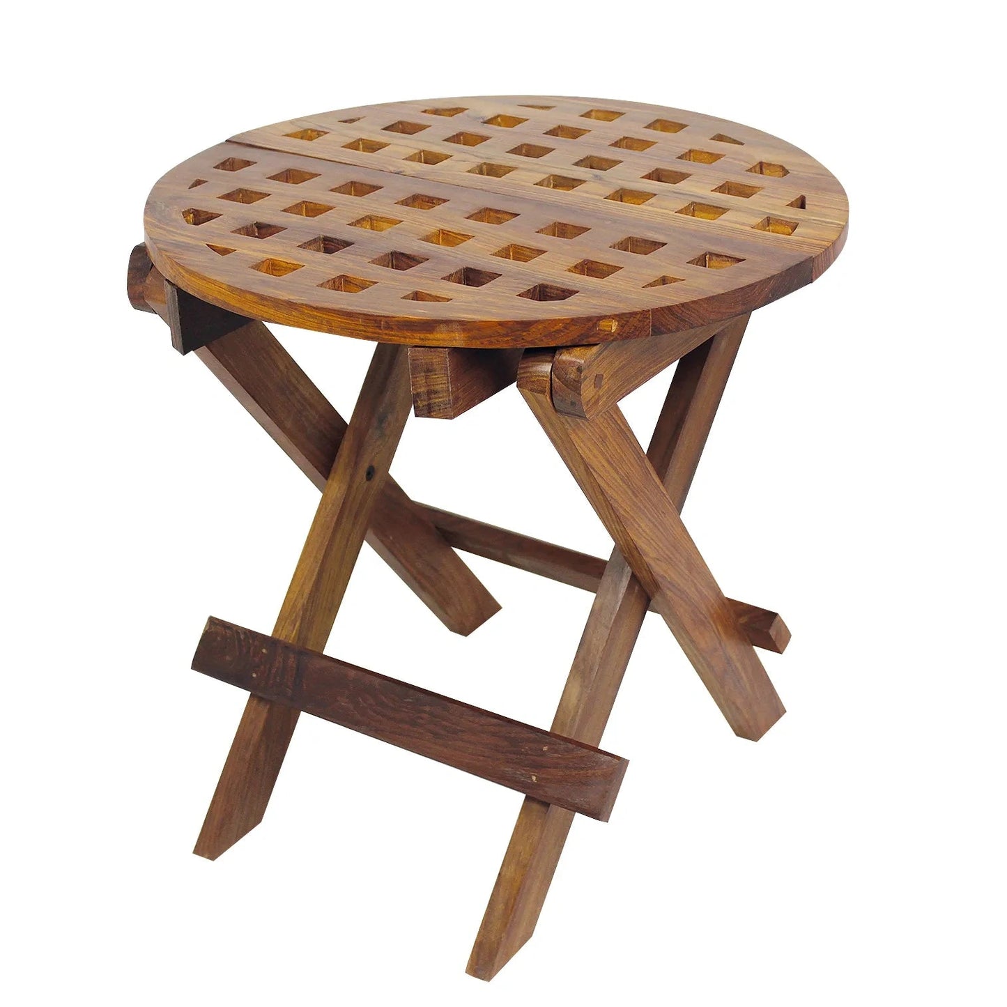 Összecsukható asztal, fa, m: 49cm, ø: 50cm
