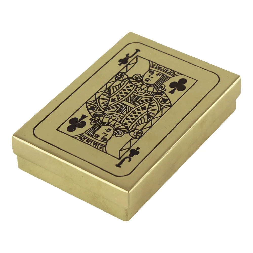 Réz kártyadoboz 55 darabos kártyával, 7x10x2,3cm