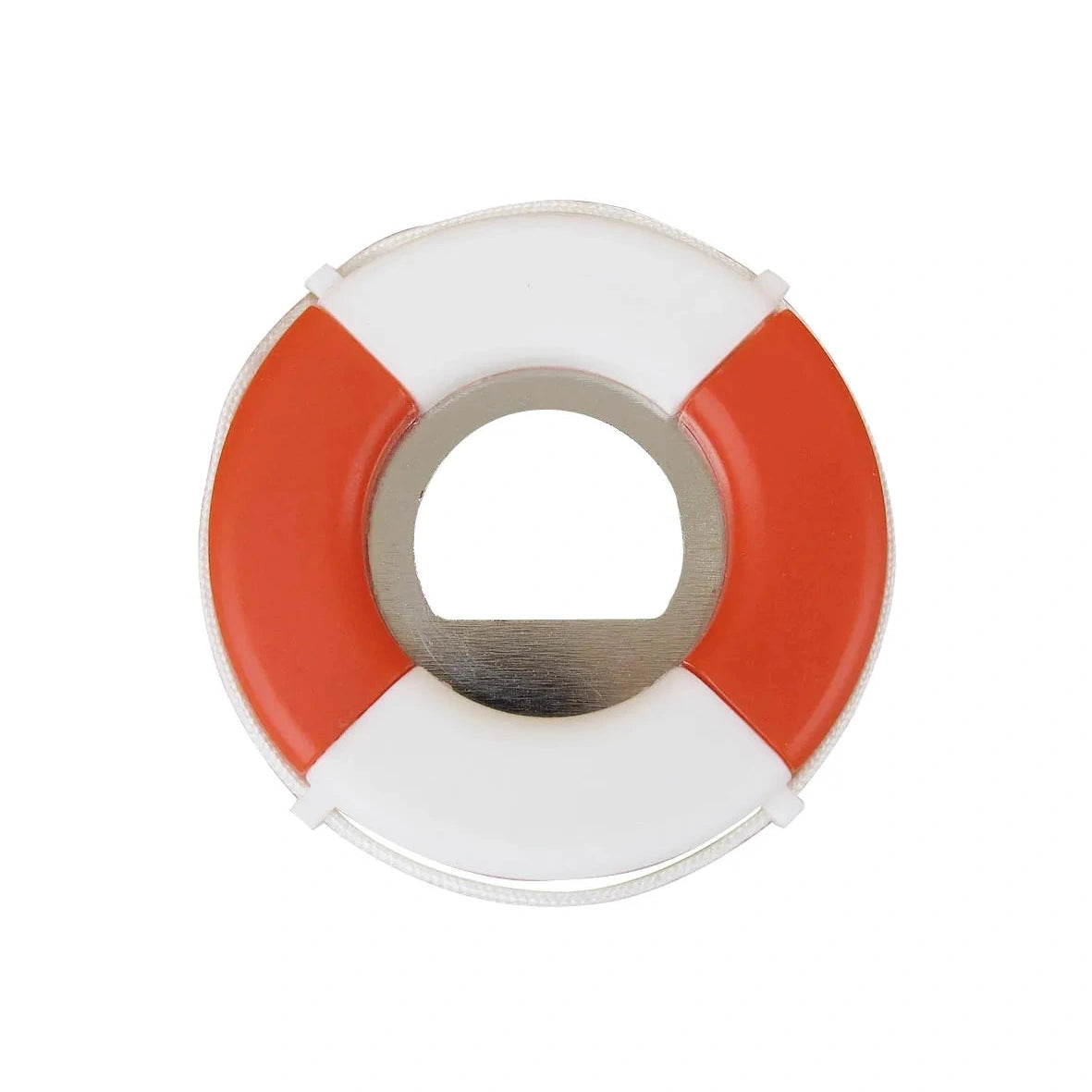 Sörnyitó - mentőöv, piros/fehér, műanyag/vas, Ø: 7cm