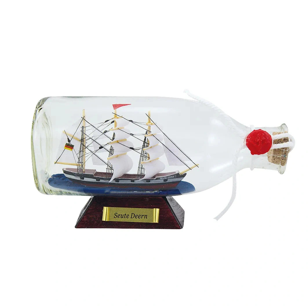 Üveghajó - Seute deern, h: 16 cm, m: 7,5 cm, ø: 6,5 cm
