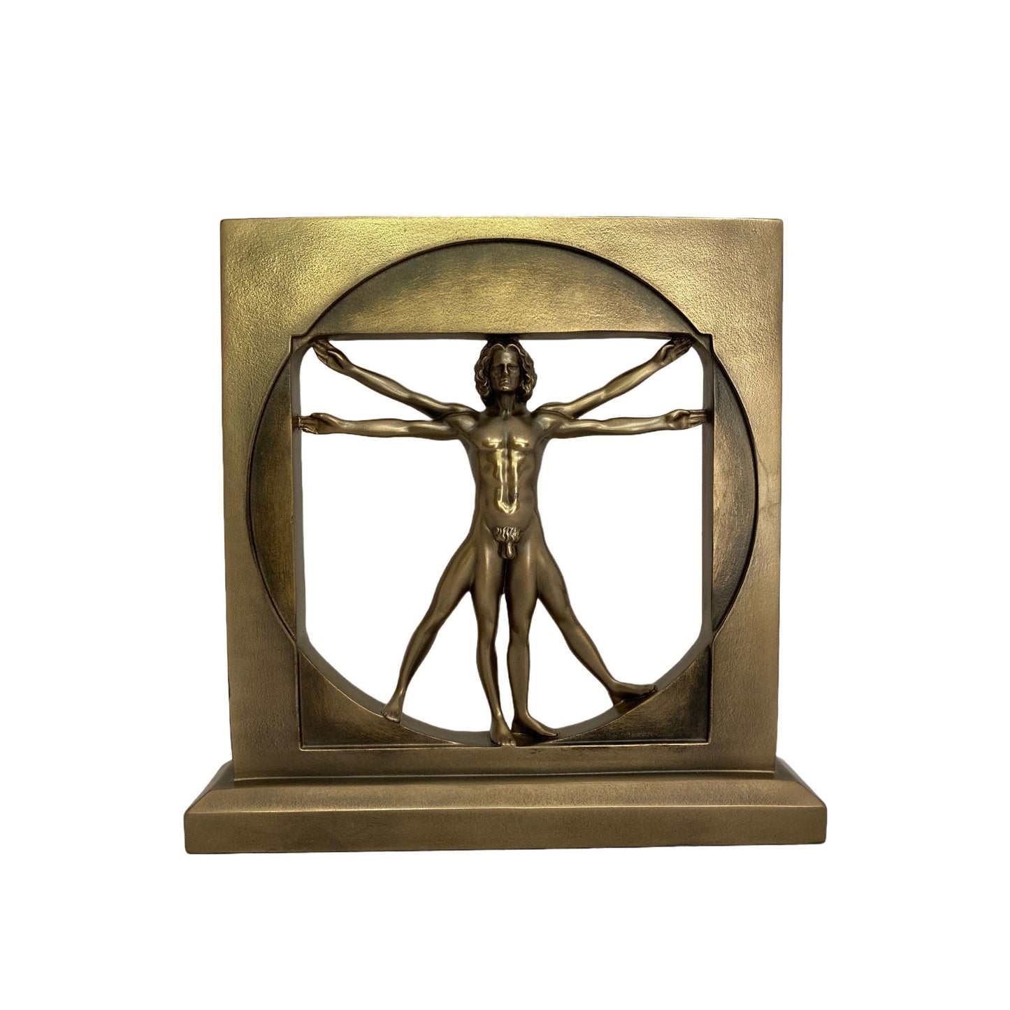 Vitruvius Leonardo Da Vinci bronz bevonatú szobor - MODIANO