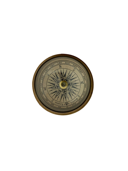 Antik hatású domború réz iránytű