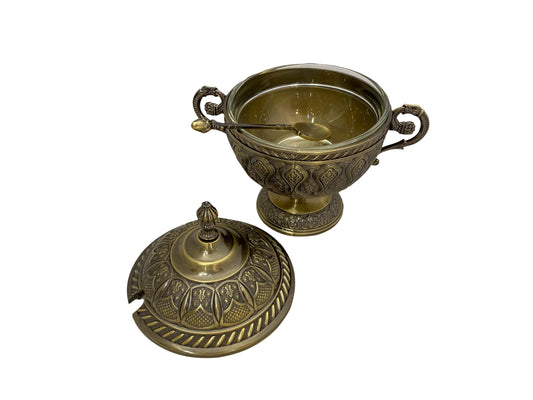 Bronz bevonatú cukortartó