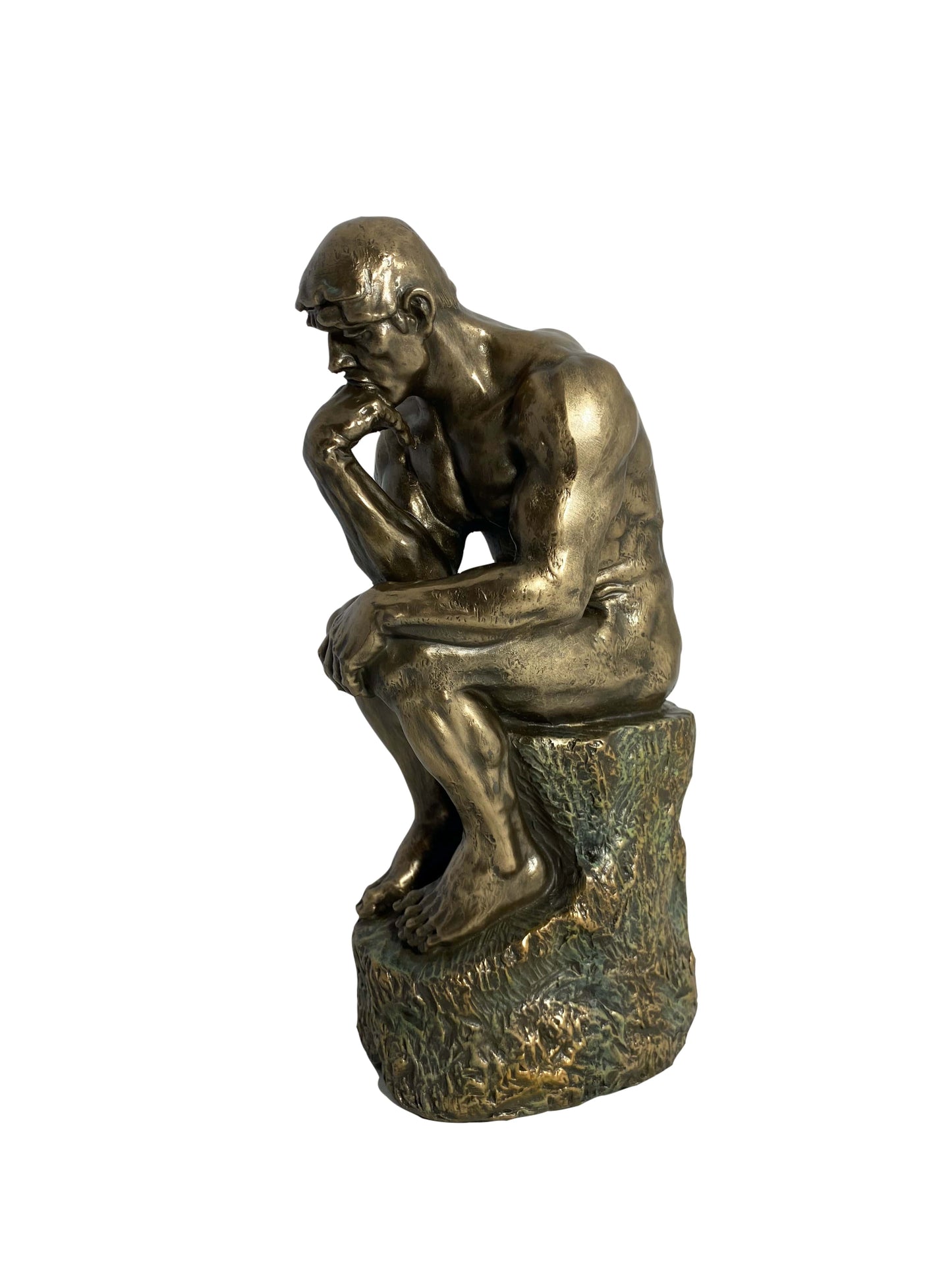 Gondolkodó bronz bevonatú szobor